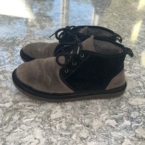 Grey and Black Uggs
